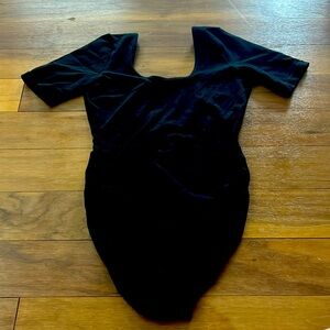 American Apparel Short Sleeve Bodysuit Size M Black!